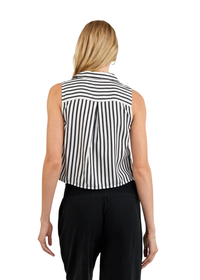 Clean Sleeveless Button Down