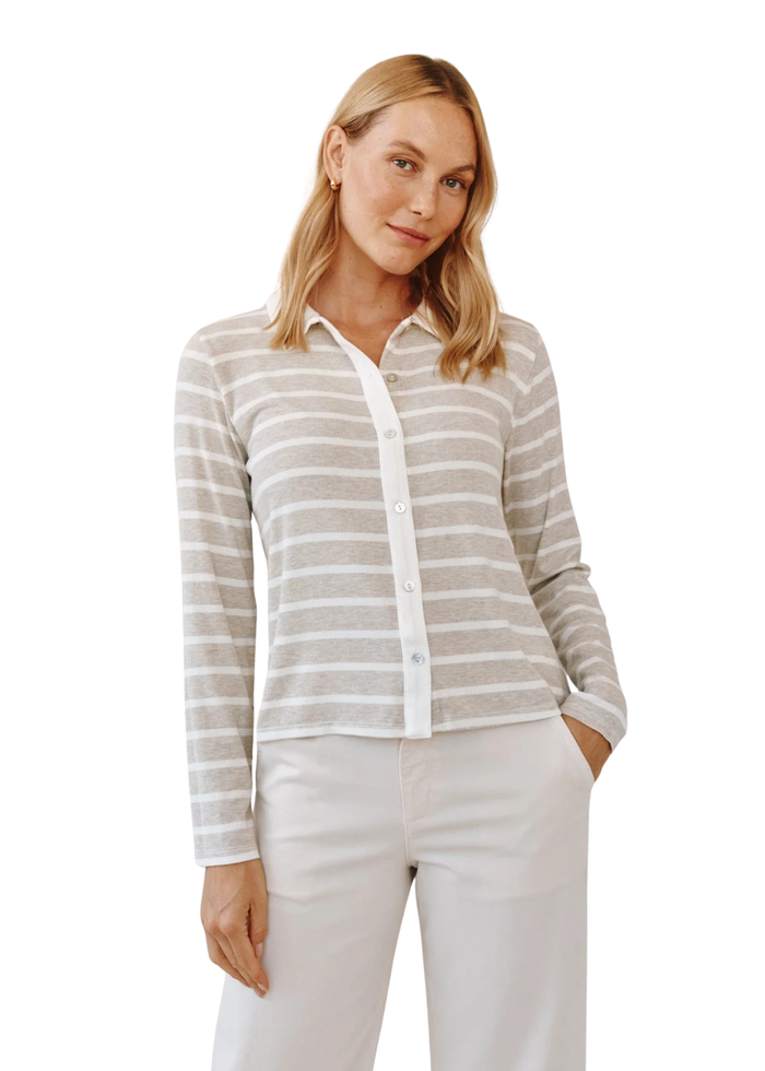 Contrast Placket Button Down