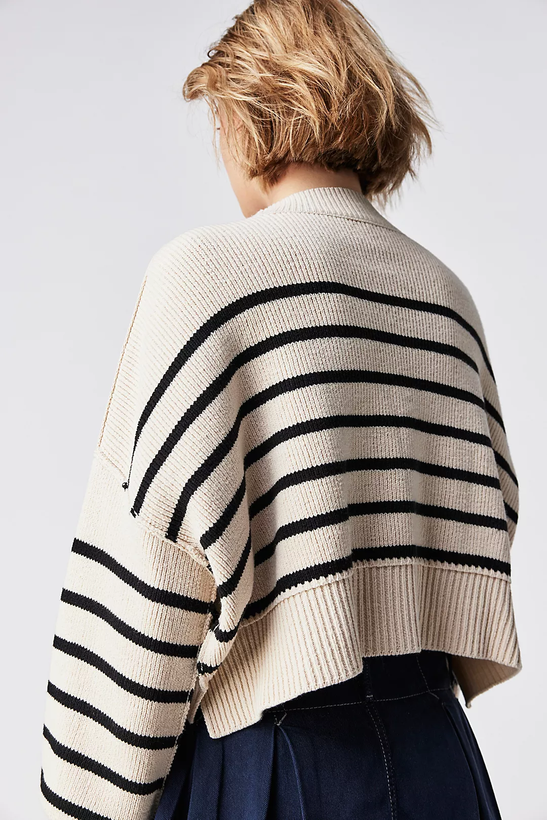 Stripe Easy Street Crop Pullover