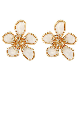 MOP Petal Flower Earrings