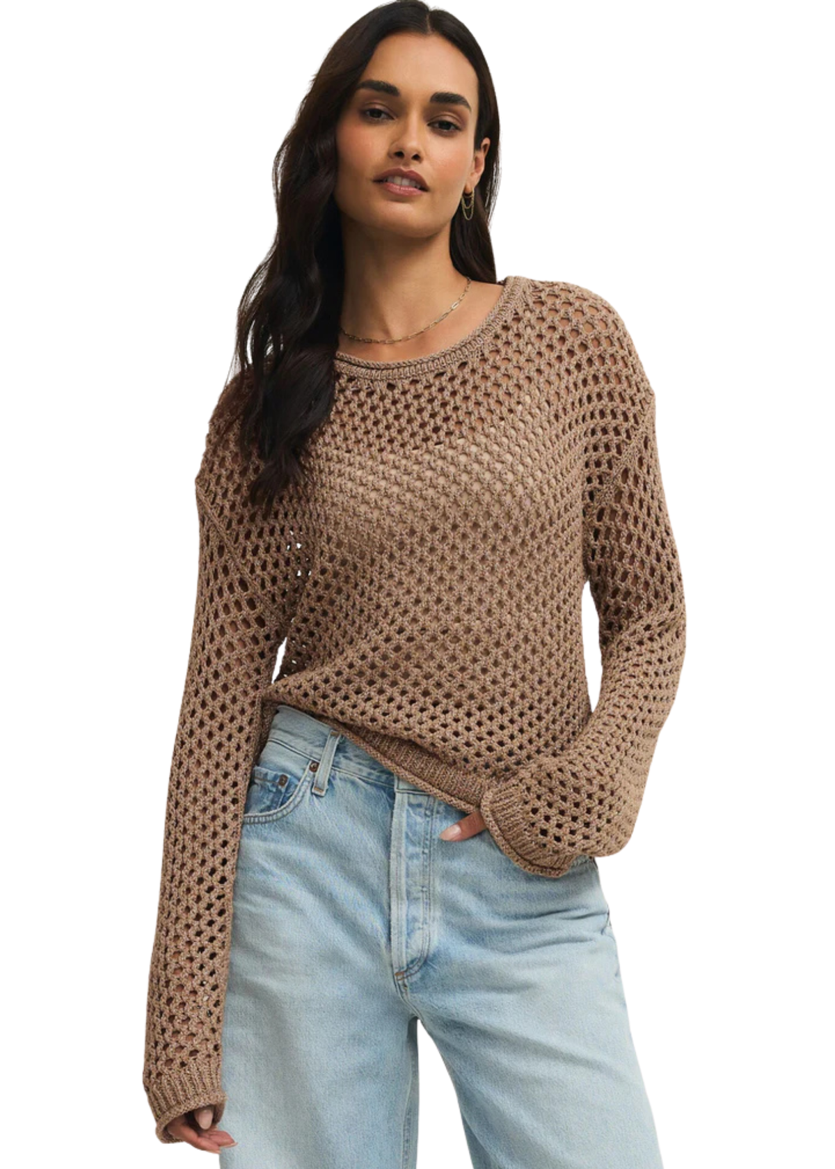 Cala Shimmer Crochet Sweater
