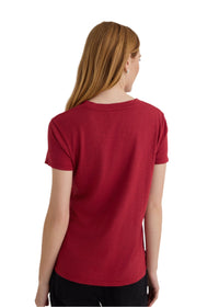 Side Slit V-Neck Tee