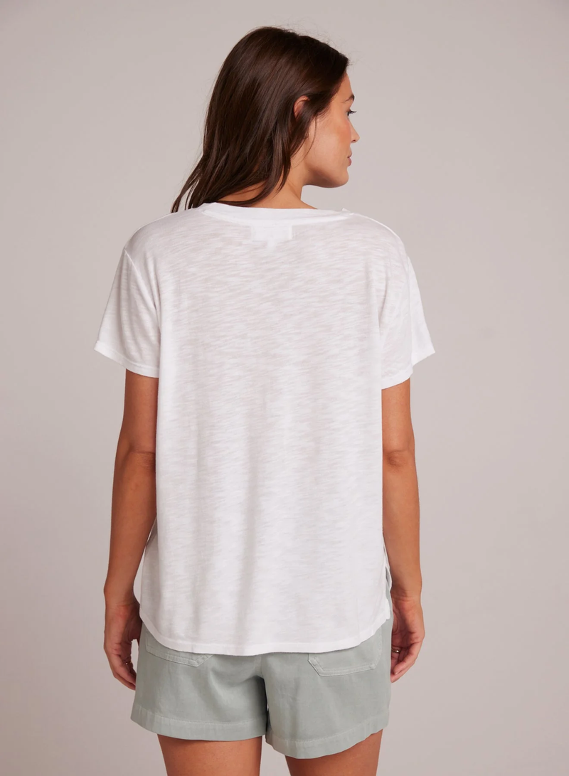 Side Slit V-Neck Tee