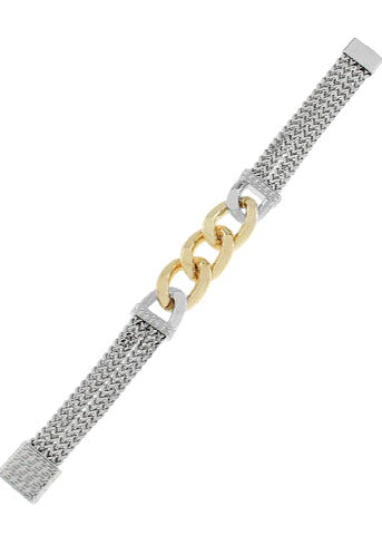 Two Tone Chain Bracelet