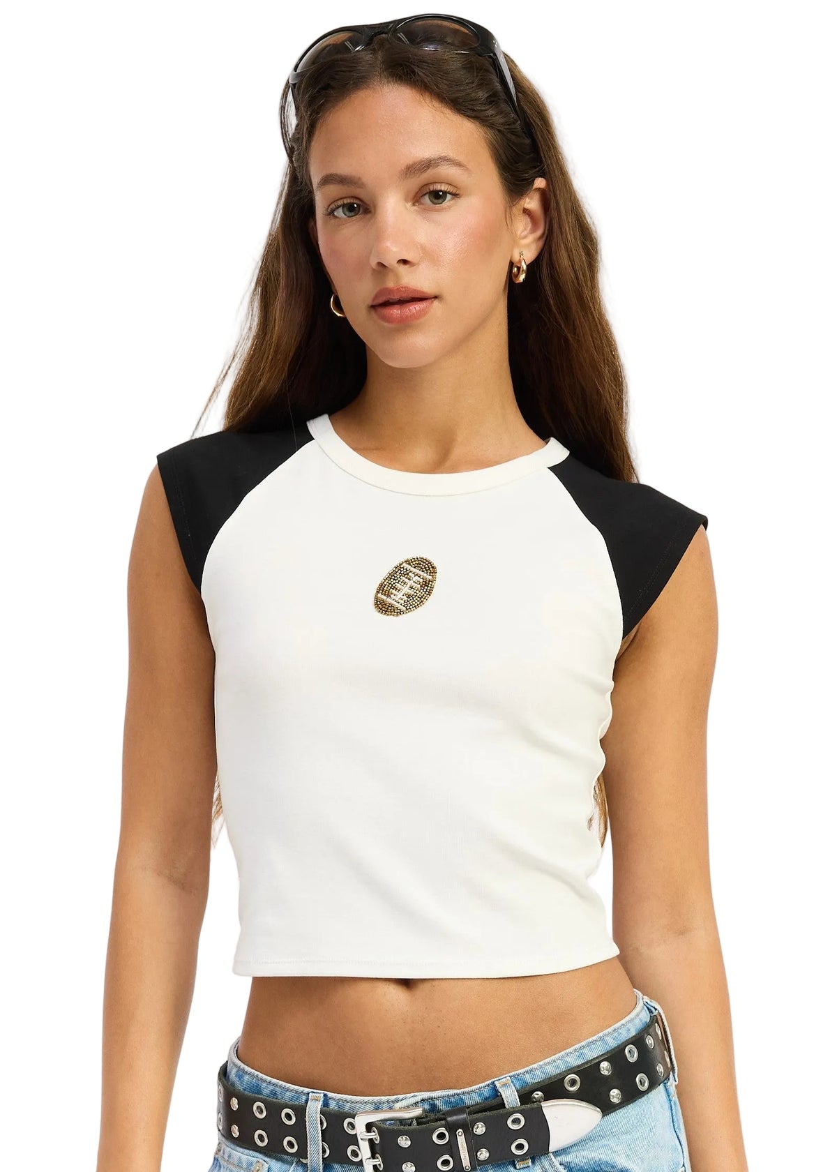 Kickoff Beaded Baby Tee