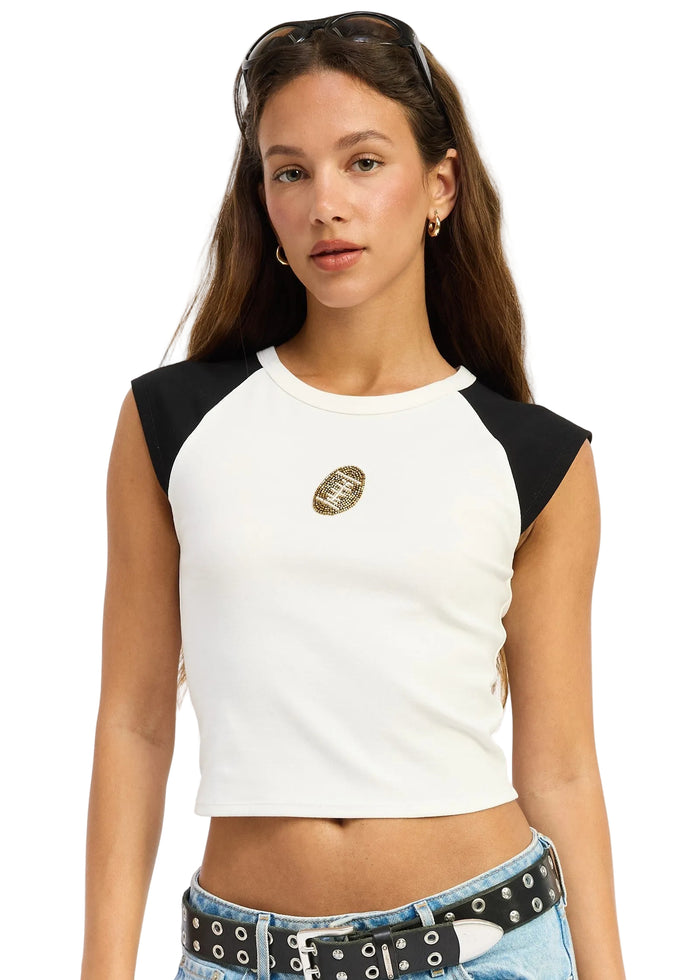 Kickoff Beaded Baby Tee