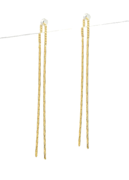 Chain Threader Double Piercing Earrings