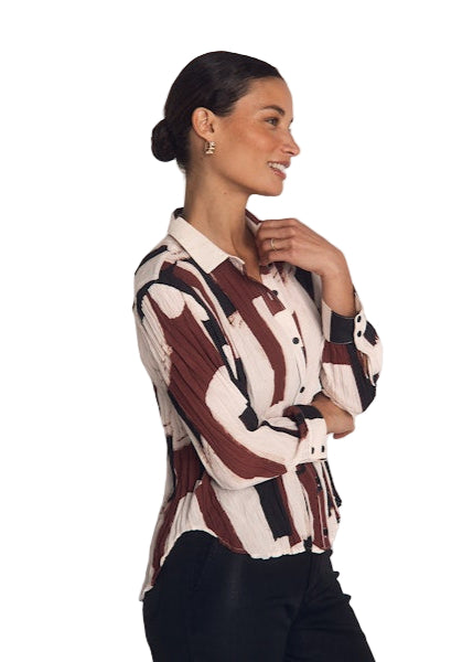 Pleated Button Down