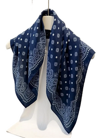 Paisley Herringbone Pattern Silk Scarf