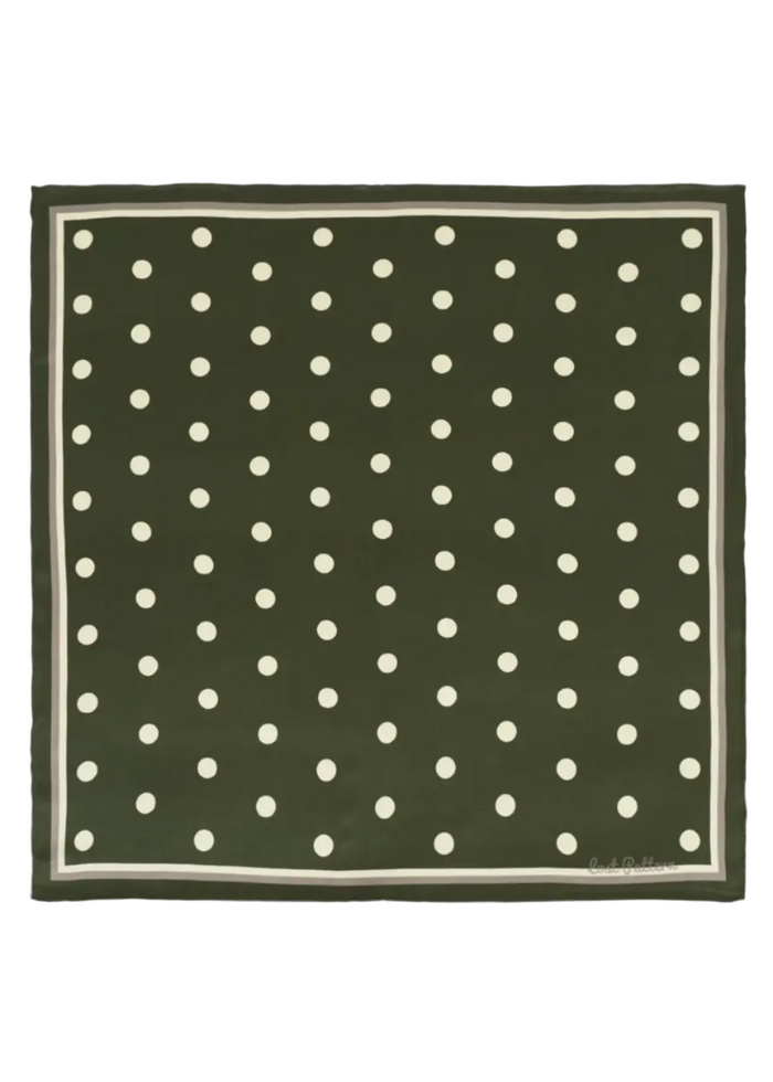 Retro Polka Silk Bandana Scarf