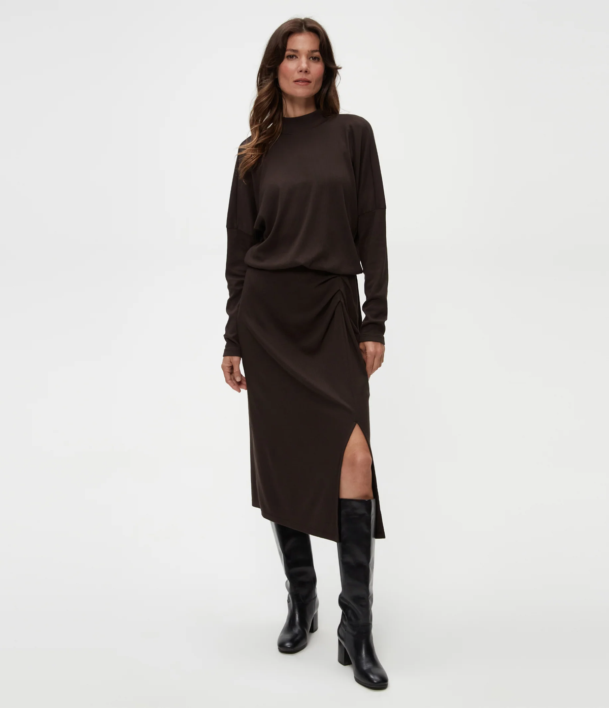 Lila Blouson Midi Dress