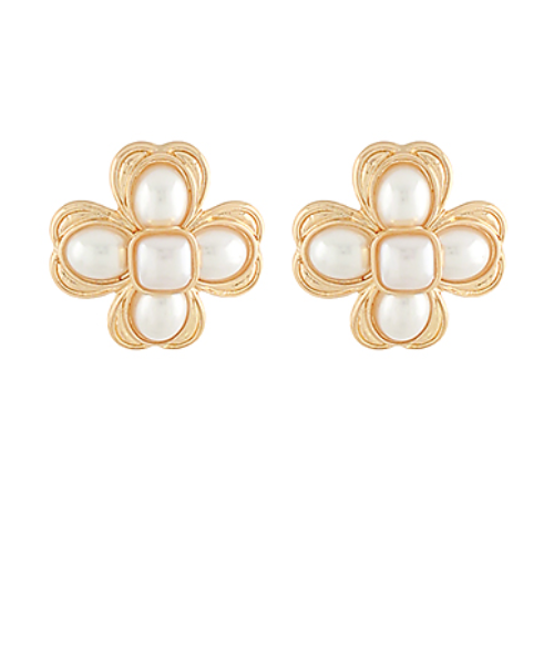 Flower Pearl Earrings