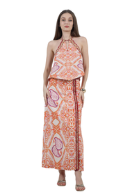 Hanna Printed Halter Neck Top