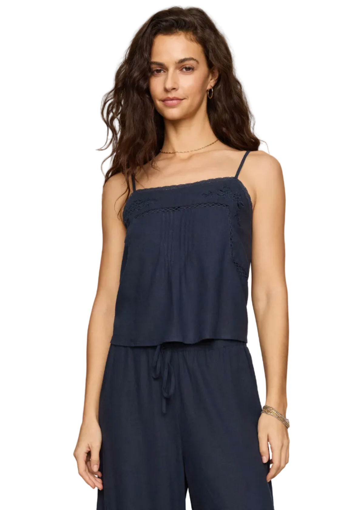 Lille Embroidered Woven Tank