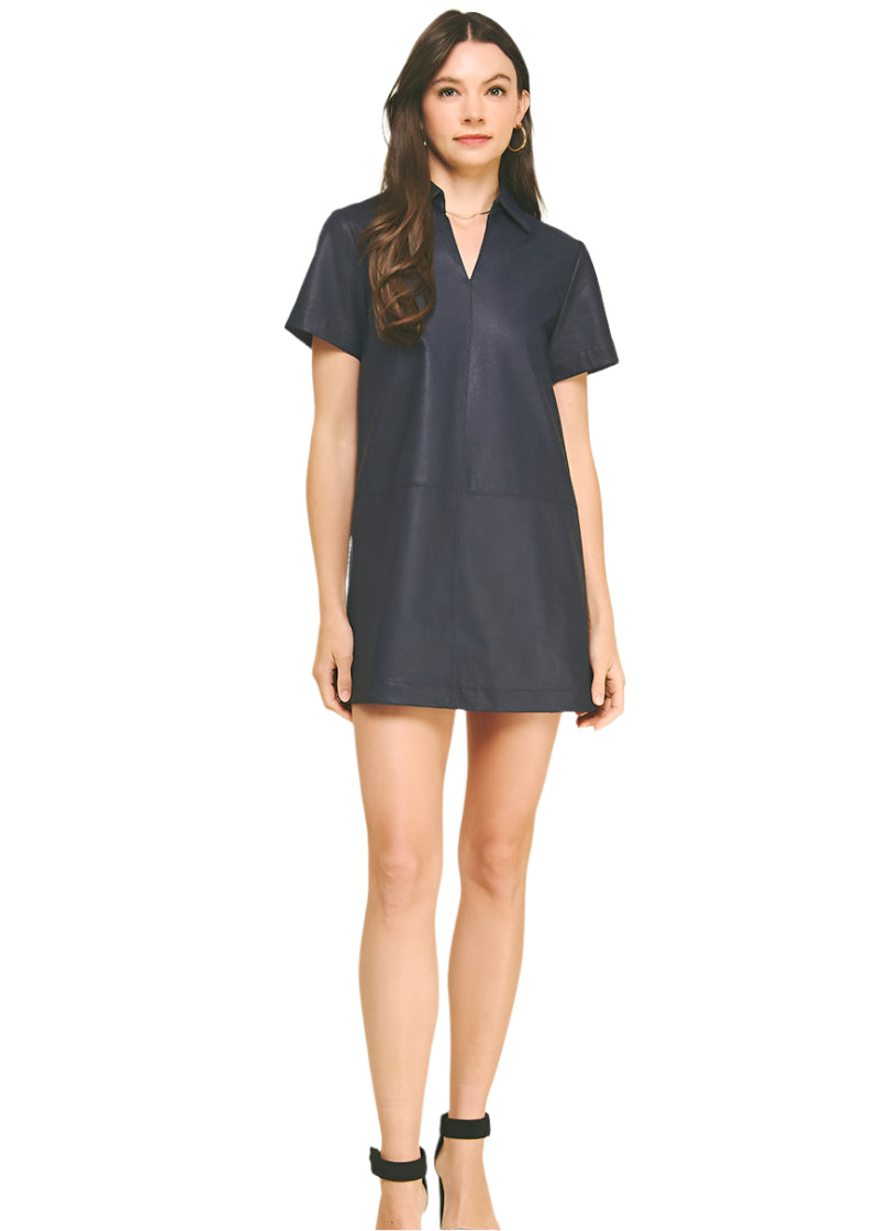 Ethel Leather Mini Dress