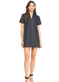 Ethel Leather Mini Dress