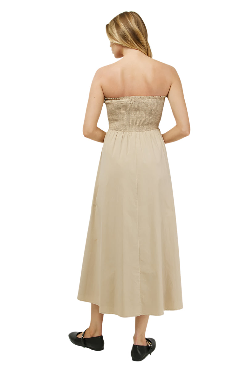 Avery Strapless Midi Dress