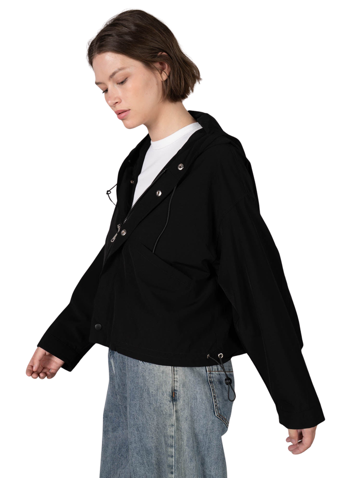 Oversize Semi-Cropped Hoodie Windbreaker