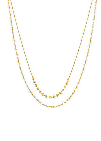 CCB Ball Accent Multi Layered Necklace