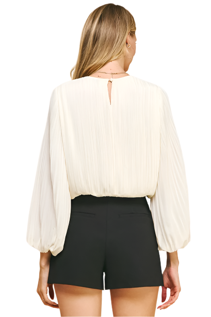 Pleated Woven Top