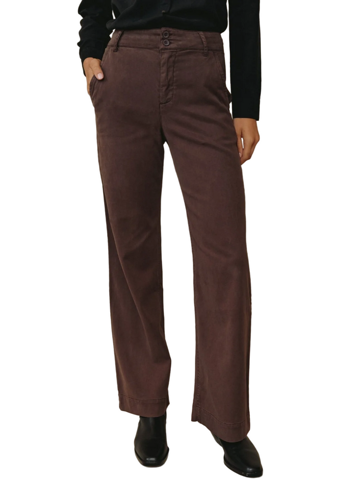 Sydney Wide Leg Pant - Chestnut Brown