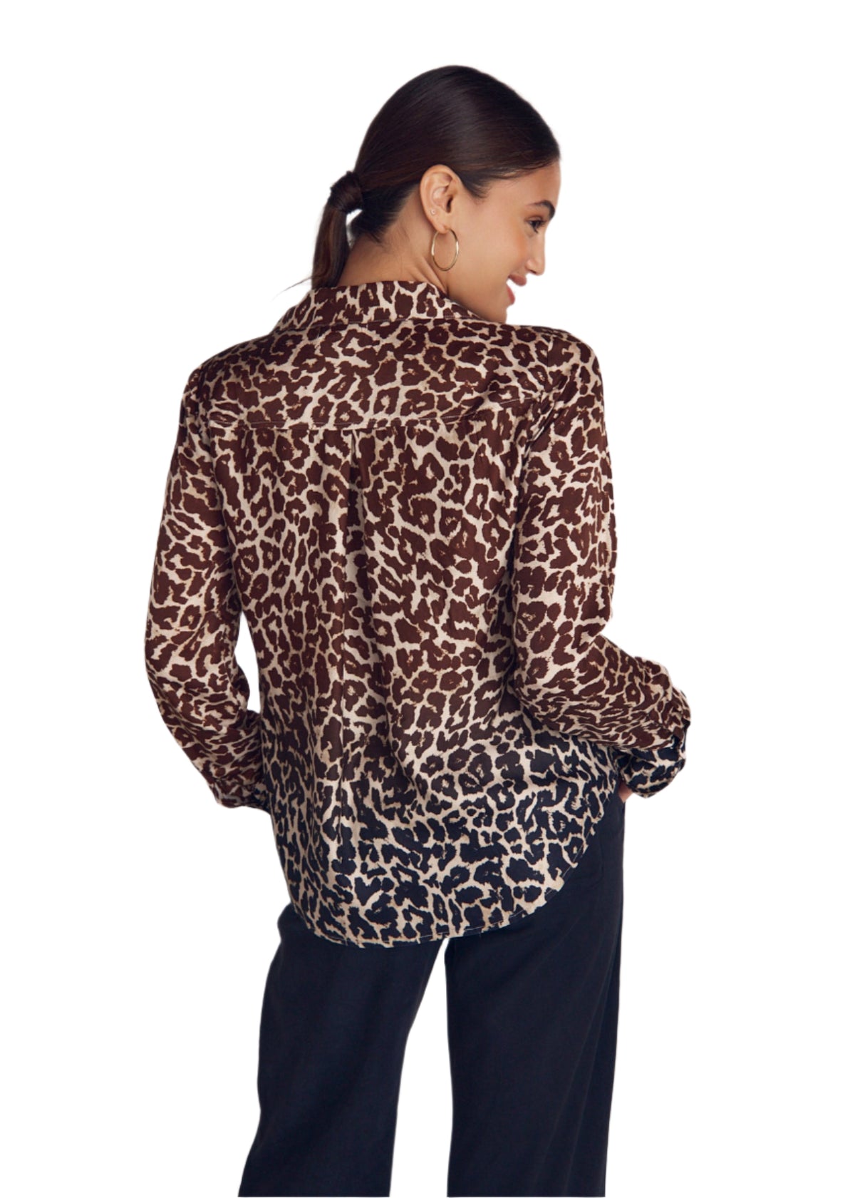 Flowy Wide Collar Button Down