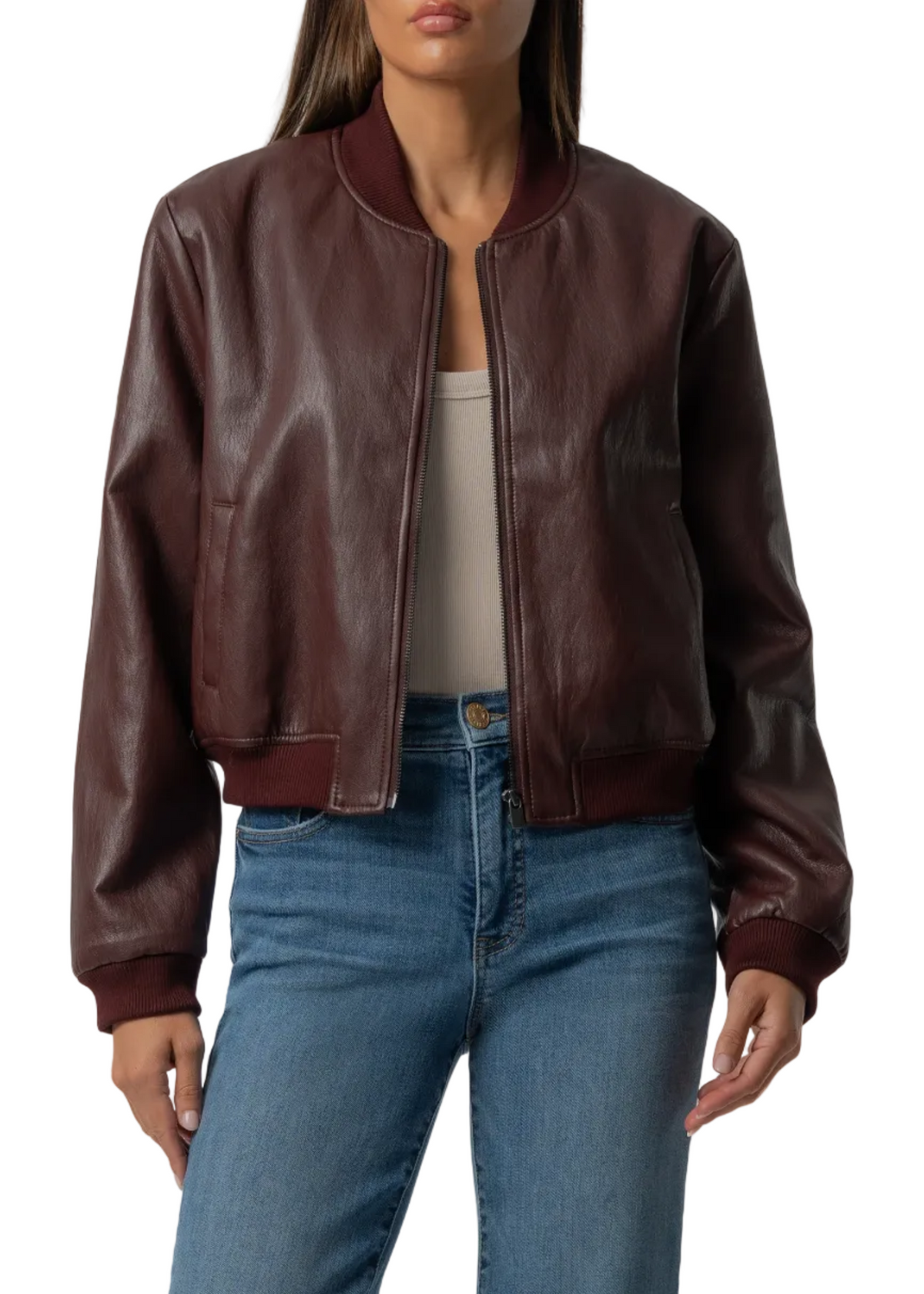 Steph-Zip Front Bomer Jacket