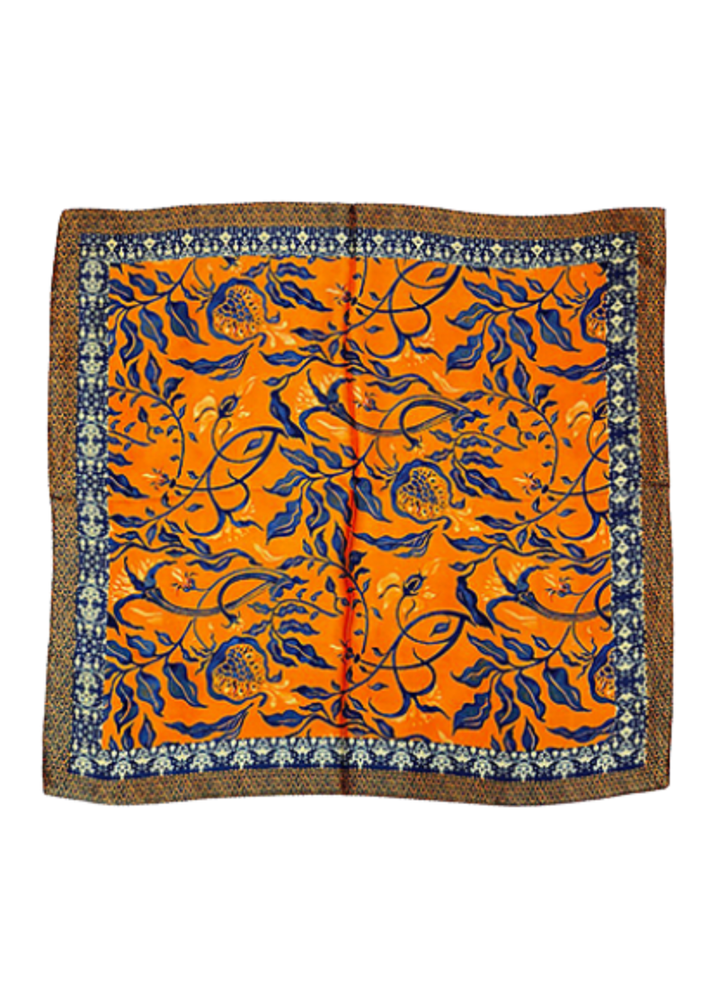 Vine Border Floral Print Bandana