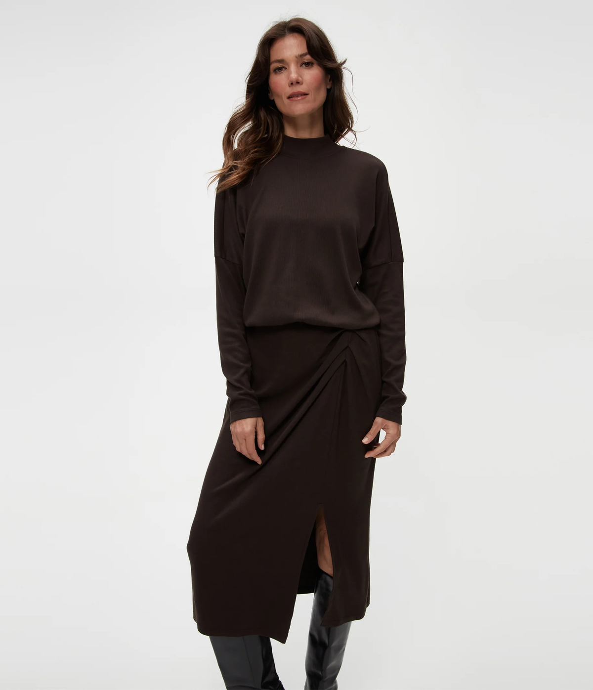 Lila Blouson Midi Dress