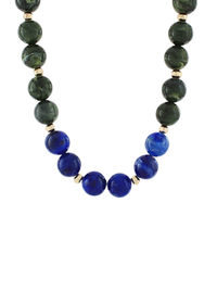 Two Block Acrylic Big Ball Bead Necklace
