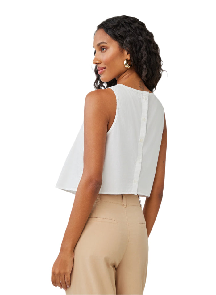 Sleeveless Button Back Top