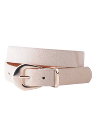 Calf Hair Belt with Thick Gold Buckle