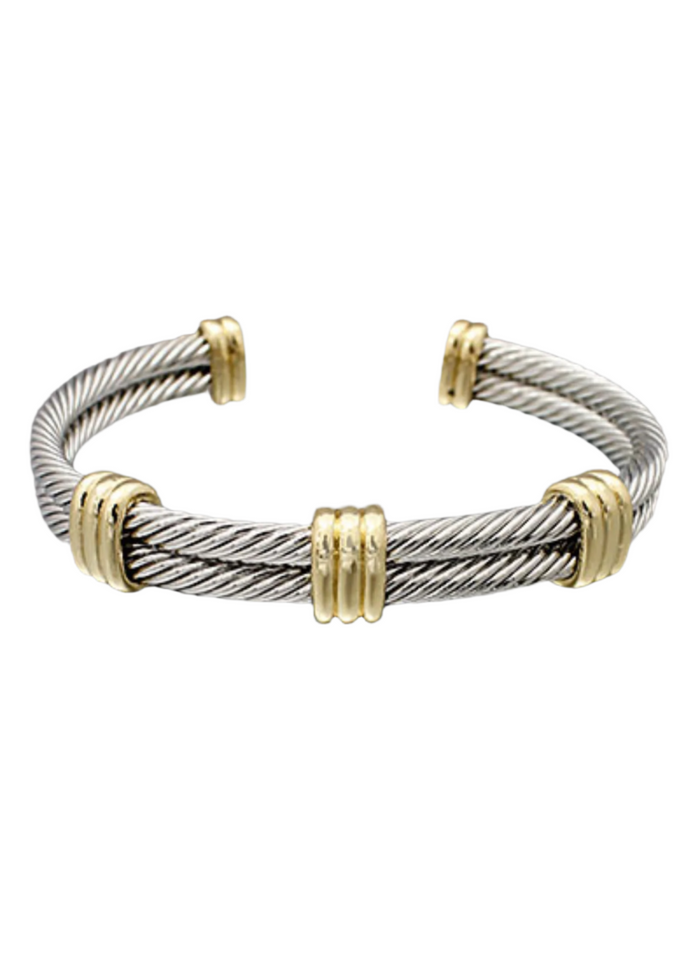 Double Cable Ring Bracelet