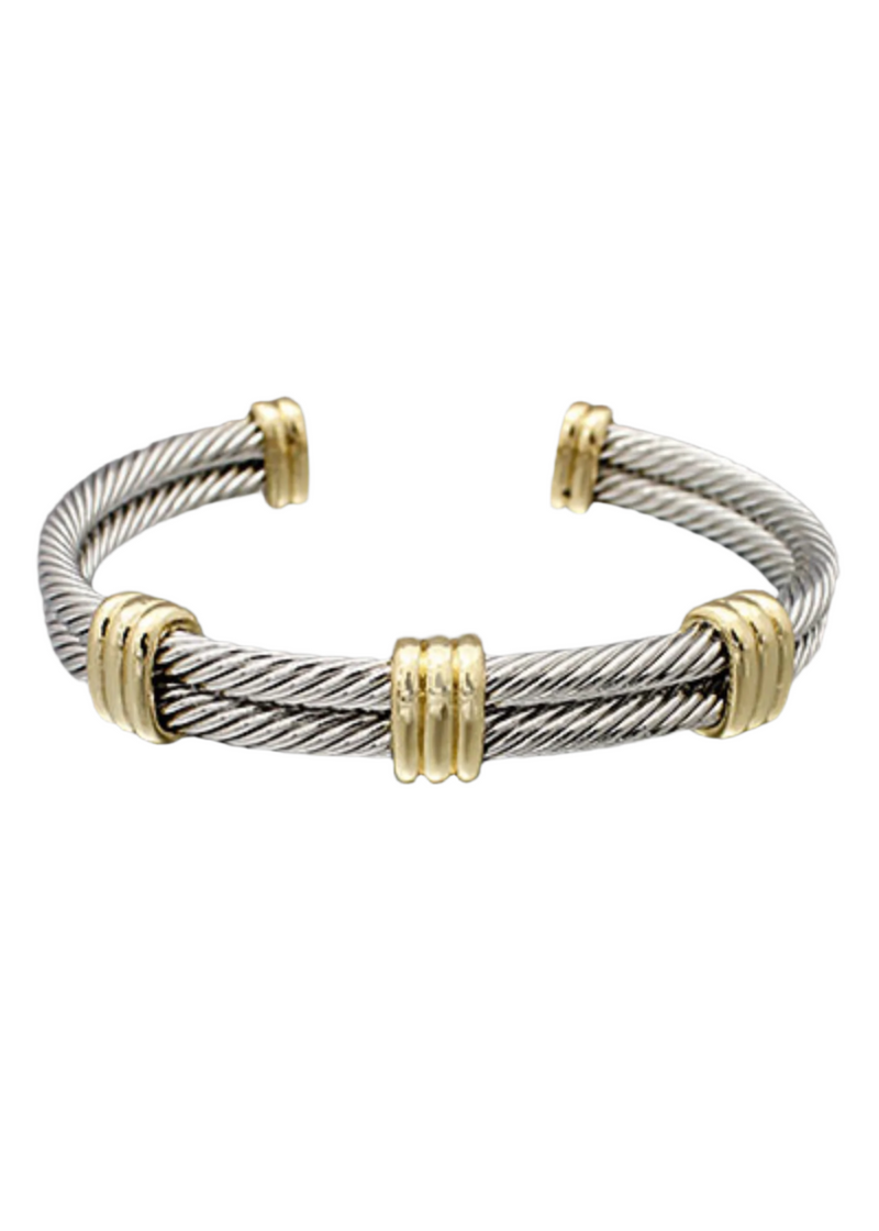 Double Cable Ring Bracelet