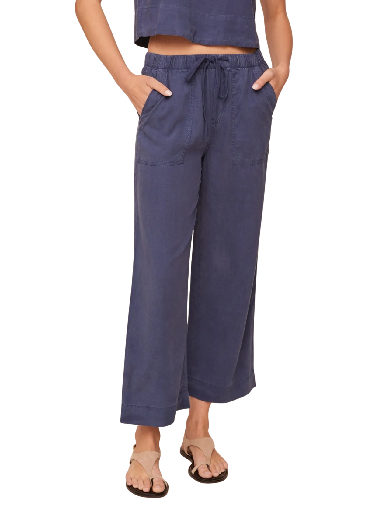 Easy Pocket Wide Leg Crop