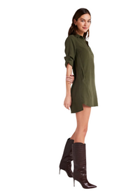 Long Sleeve A-Line Shirt Dress