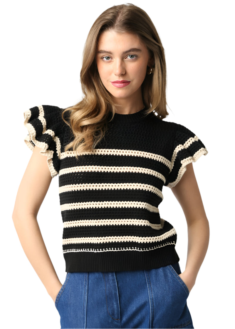 Abigail Striped Knit Top