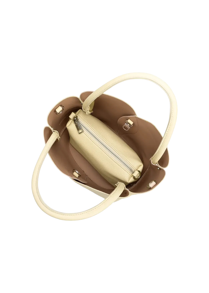 Tulip Vegan Leather Top Handle Bag (with Pouch)