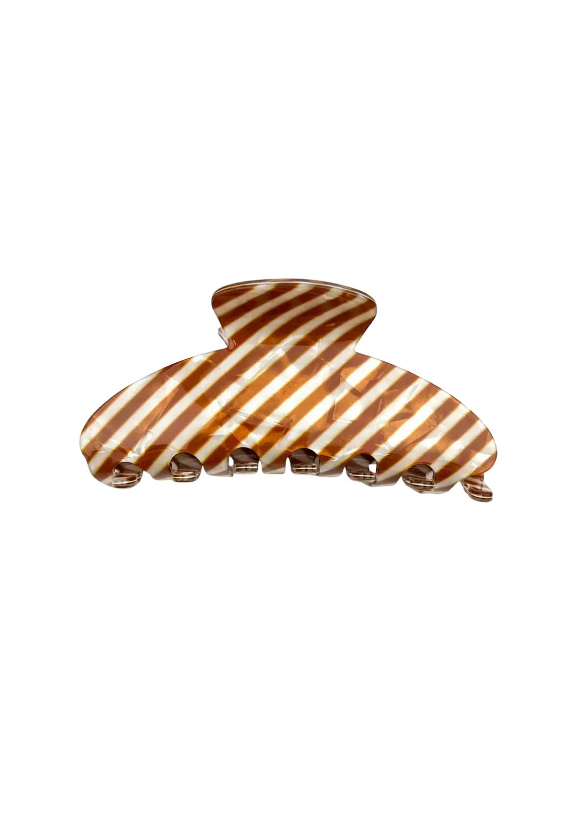Classic Striped Oval Hair Clip