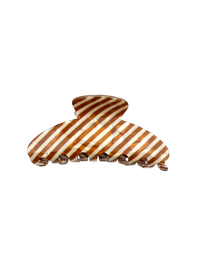Classic Striped Oval Hair Clip