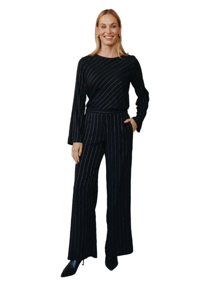 Elastic Back Wide Leg Pant