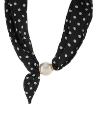 Pearl Polkadot Scarf Necklace