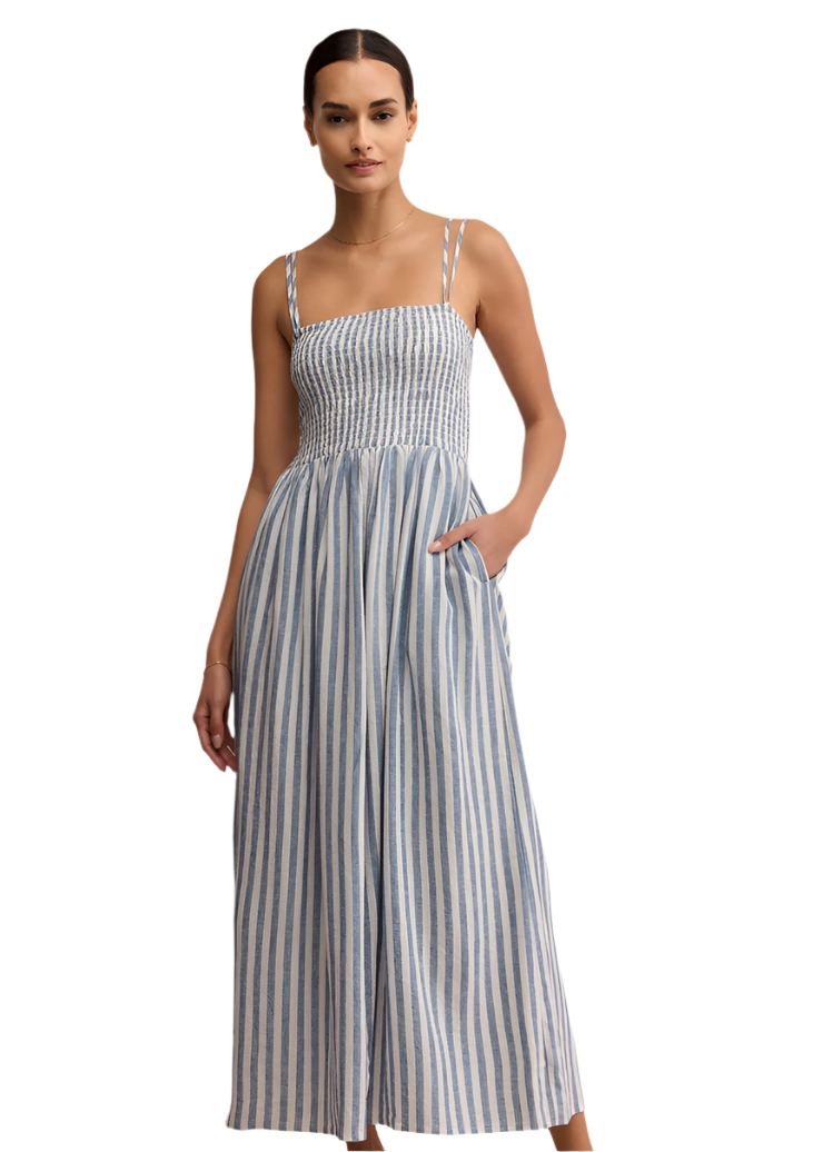 Nadine Striped Midi Dress