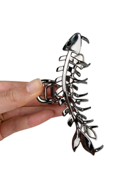 Metal Fishbone Shaped Grip Hair Clip
