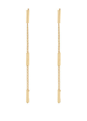 Bar Station Chain Earrings