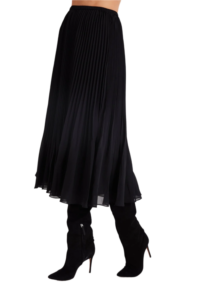 Sunburst Pleat Midi Skirt