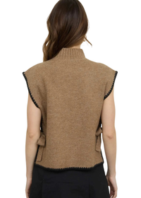 Stitch Side Tie Sweater Top