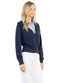 Collared Knit Sweater Top