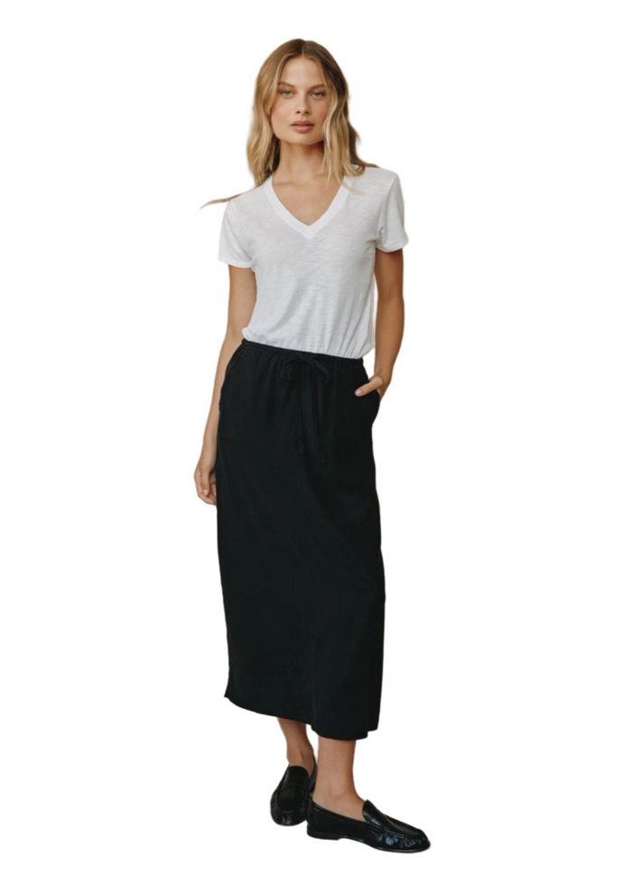 Back Slit Skirt - Vintage Black