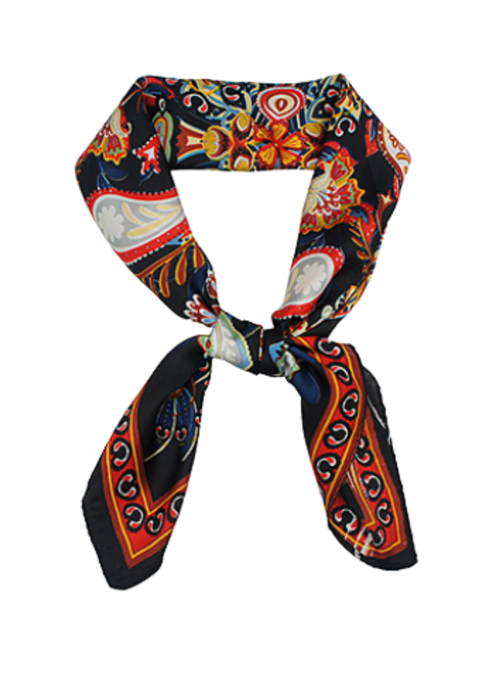 Bohemian Paisley Border Scarf
